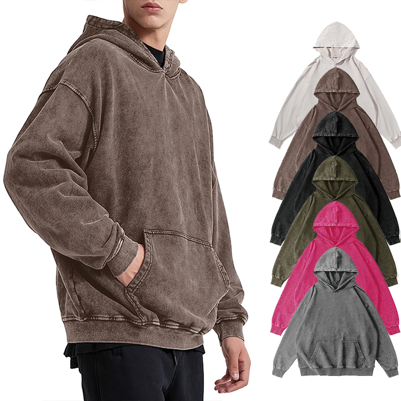 Acid Washed 350gsm Unisex Hoodies