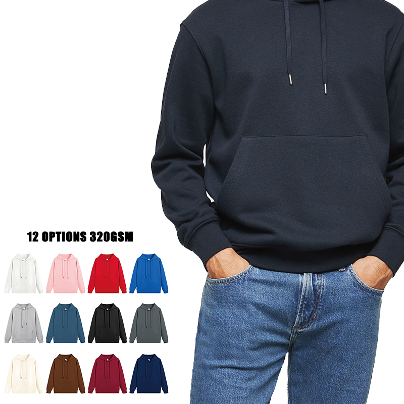 Wholesale 320gsm Cotton Screen Printing Hoodies