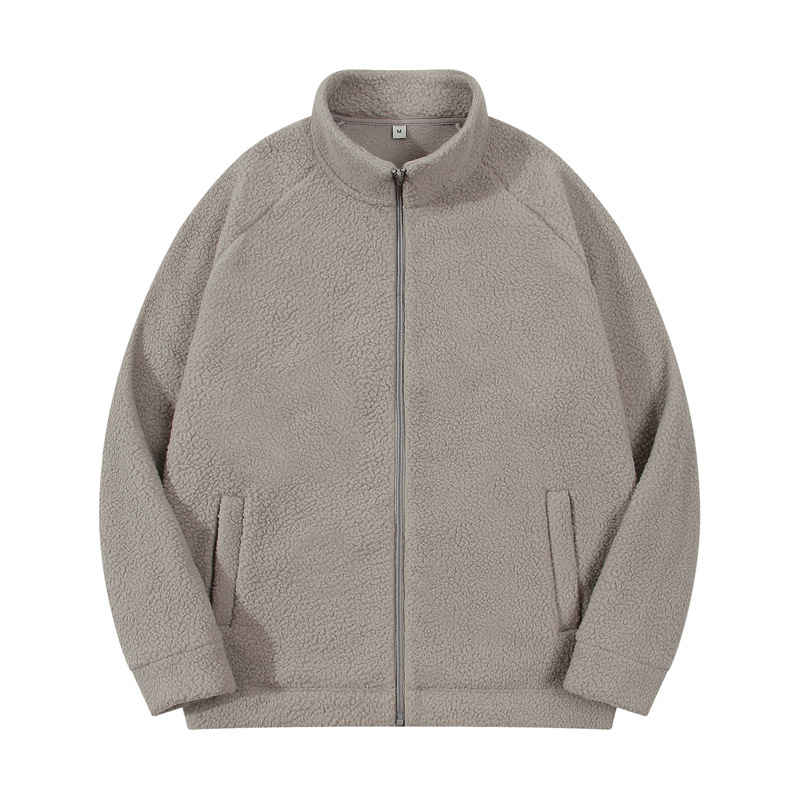 Custom Logo Zipper Fleece Jacket - 图片 2