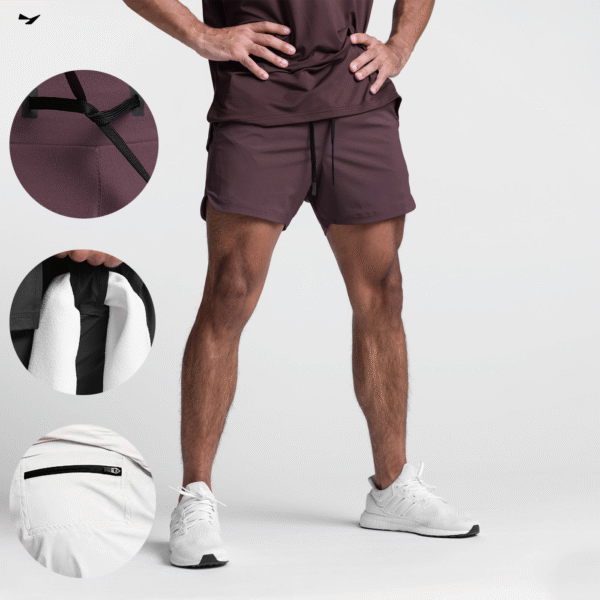 Custom Logo Rubber Sublimation Quick Dry Athletic Workout Gym Polyester Running Men's Gym Shorts for Men