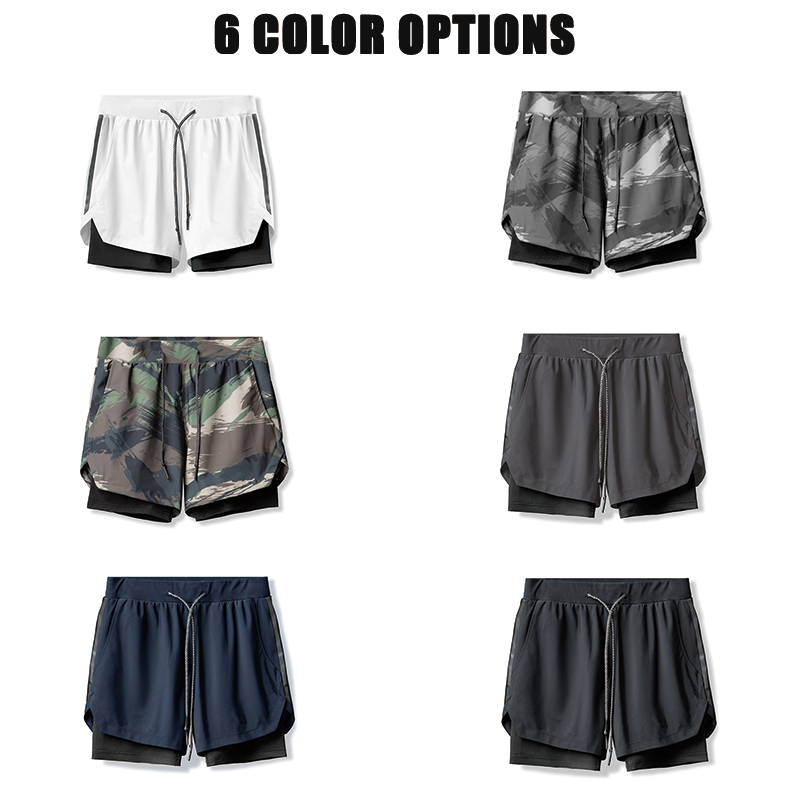 Camo Sublimation Polyester Woukout Gym Shorts - 图片 2