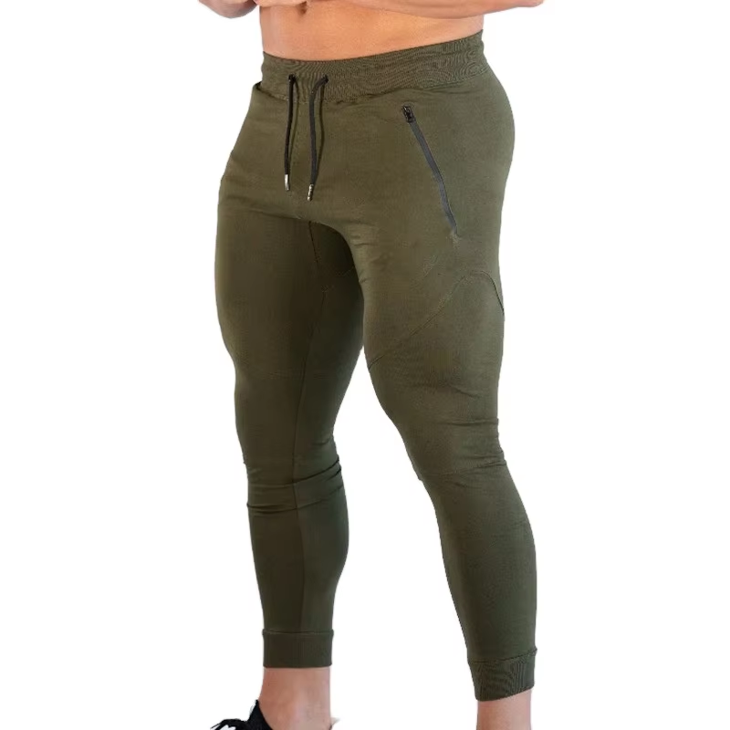 Polyester Zipper Fitness Running Pants - 图片 4