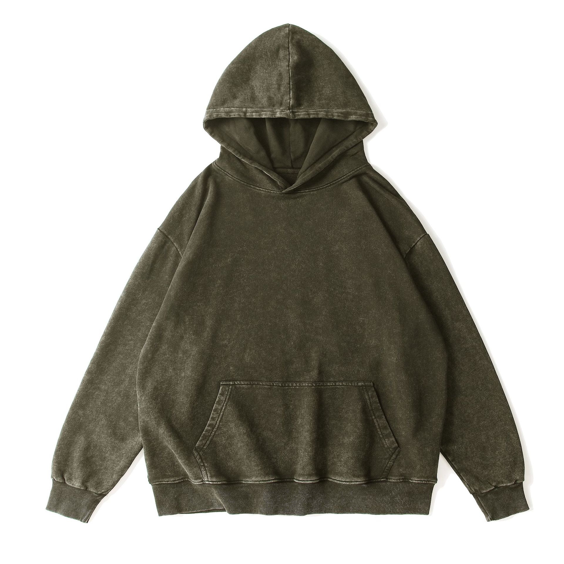 Acid Washed 350gsm Unisex Hoodies - 图片 4