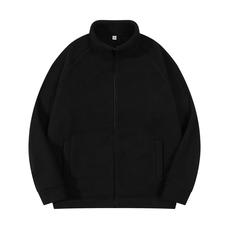 Custom Logo Zipper Fleece Jacket - 图片 4