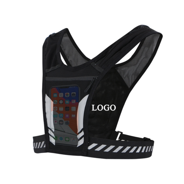 Wholesales OEM Custom Logo Sports Running Reflective Mesh Gym Fitness Black Gym Bag