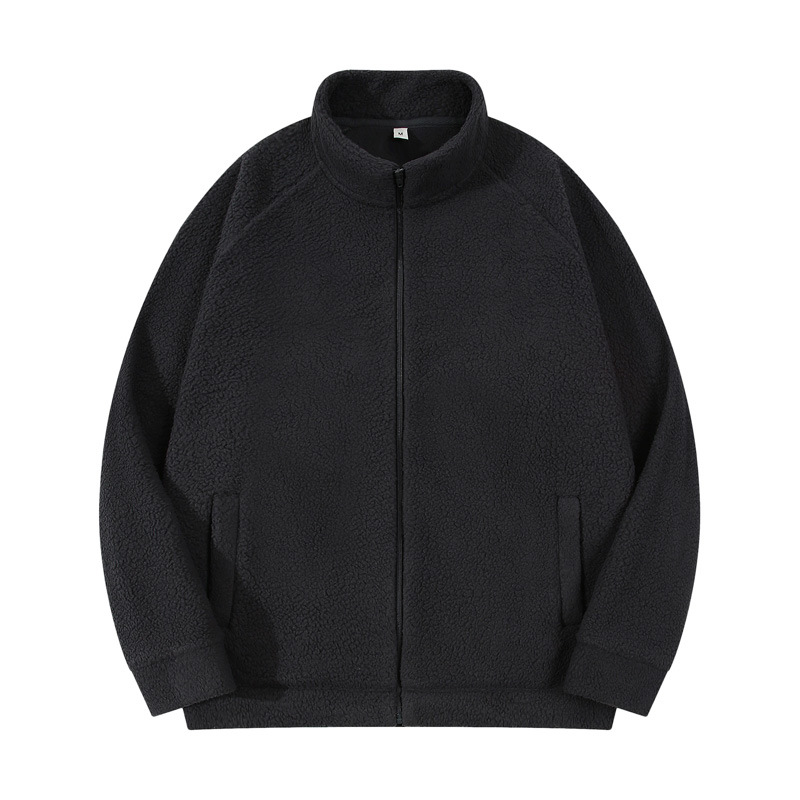 Custom Logo Zipper Fleece Jacket - 图片 3
