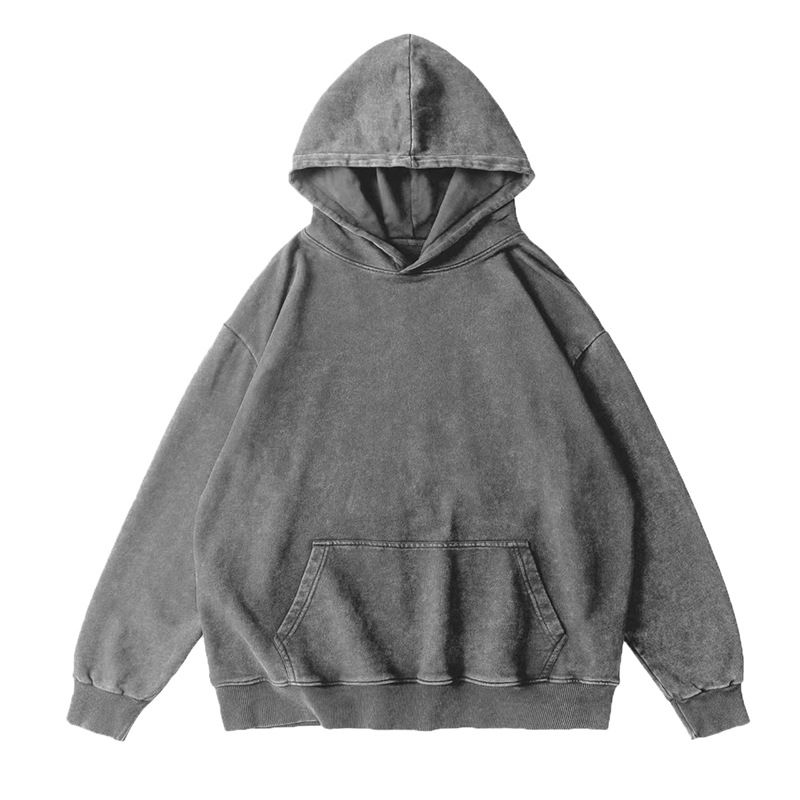 Acid Washed 350gsm Unisex Hoodies - 图片 6