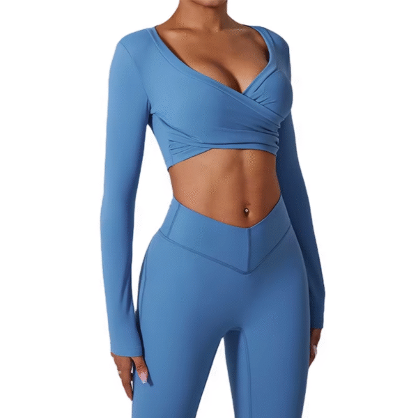 Gym Cross Front Long Sleeve Shirts