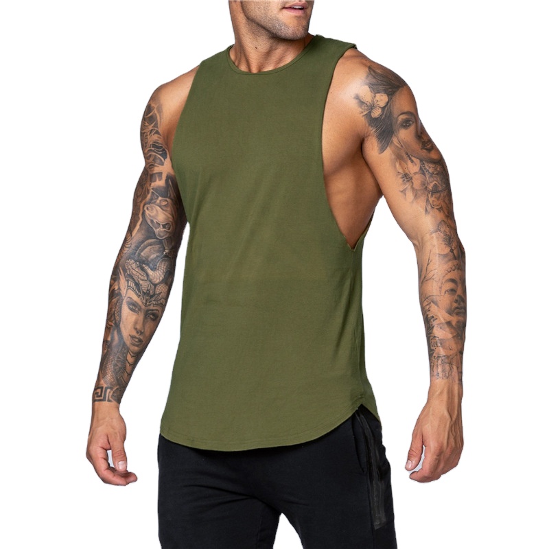 Custom Logo Gym Wear Tank Top Men - 图片 2
