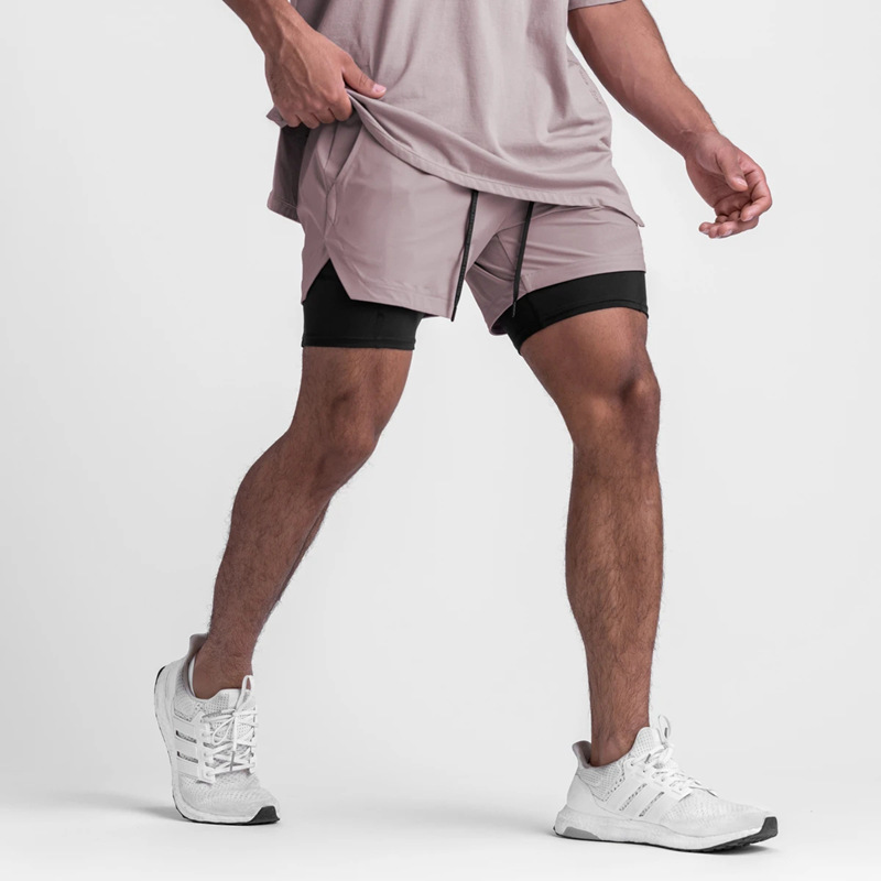 Summer Breathable Polyester Gym Shorts - 图片 2