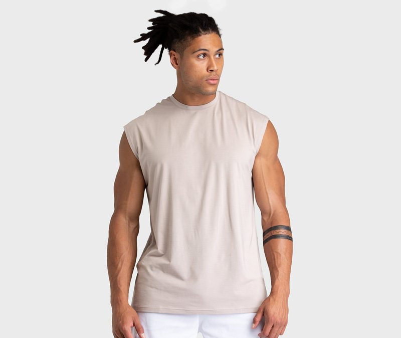 Screen Print Breathable Gym Tank Tops - 图片 3