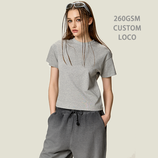 Factory Custom Printing Cotton Tee Women