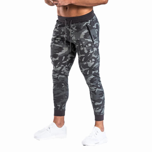 Polyester Zipper Fitness Running Pants
