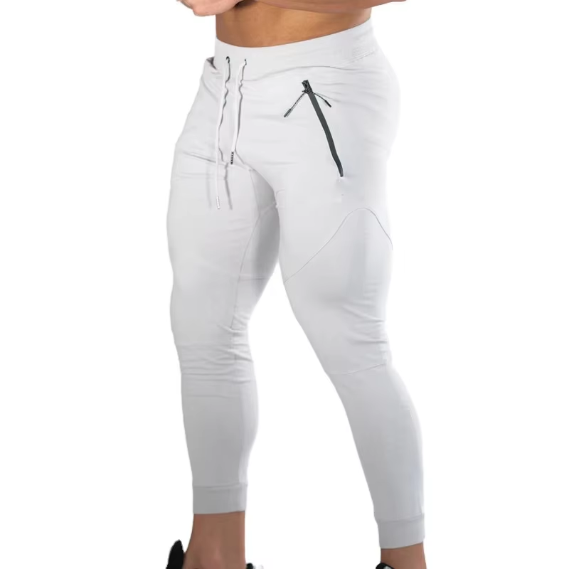 Polyester Zipper Fitness Running Pants - 图片 3