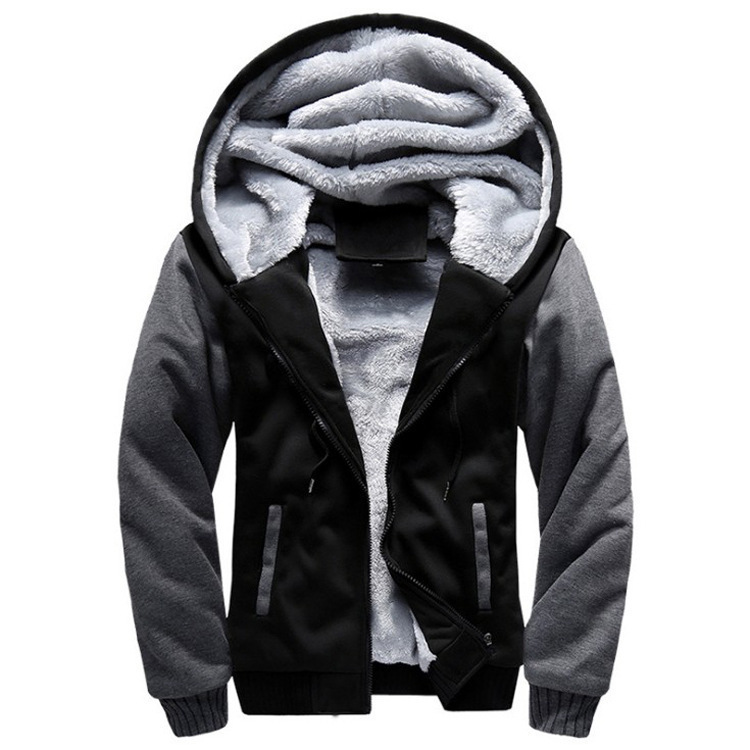 Polyester Blank Zipper Hoodies Men