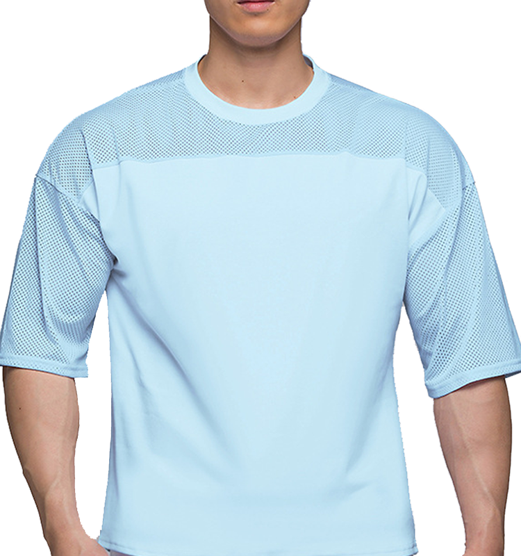 Custom Polyester Mesh Gym Oversized T-Shirt - 图片 4