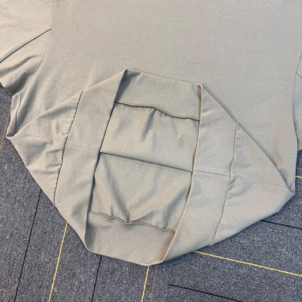 305 GSM Mock Neck Boxy Crew Blank T-Shirt - 图片 6