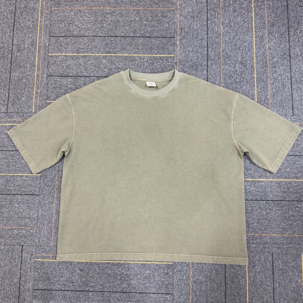 Boxy Acid Wash 100% Cotton 260 Gsm T-Shirts - 图片 6