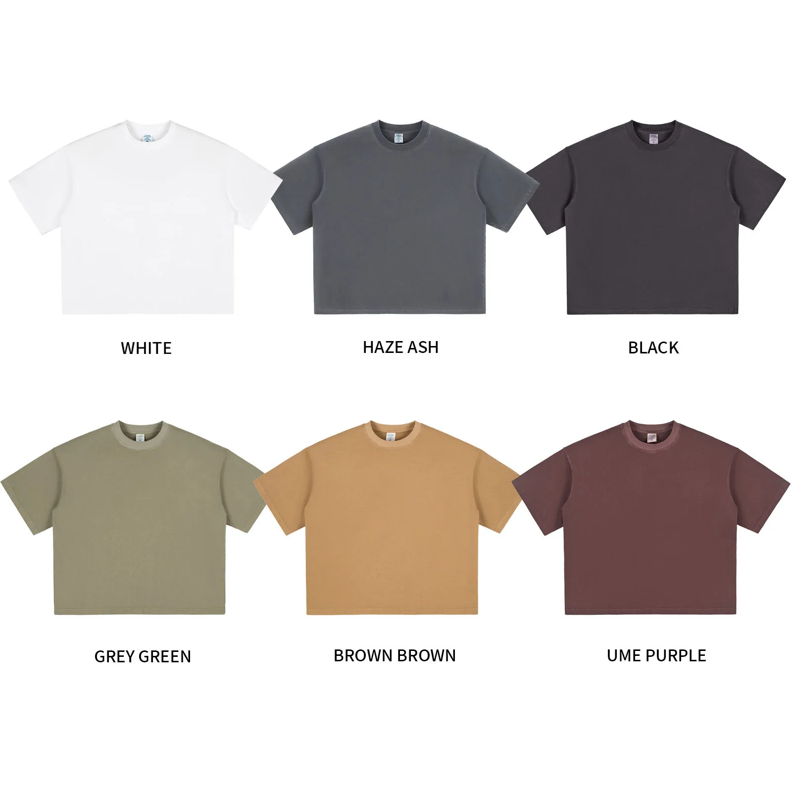 Boxy Acid Wash 100% Cotton 260 Gsm T-Shirts - 图片 4