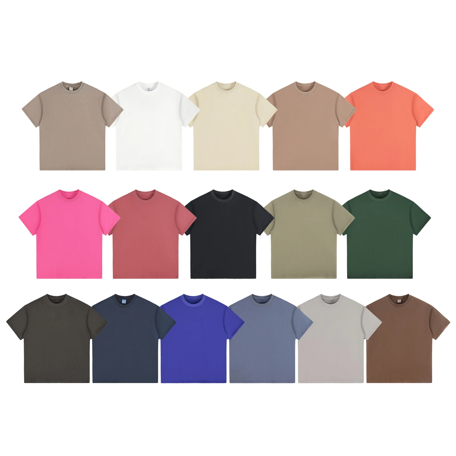 100% Cotton 260 GSM Vintage Washed T-Shirts - 图片 3