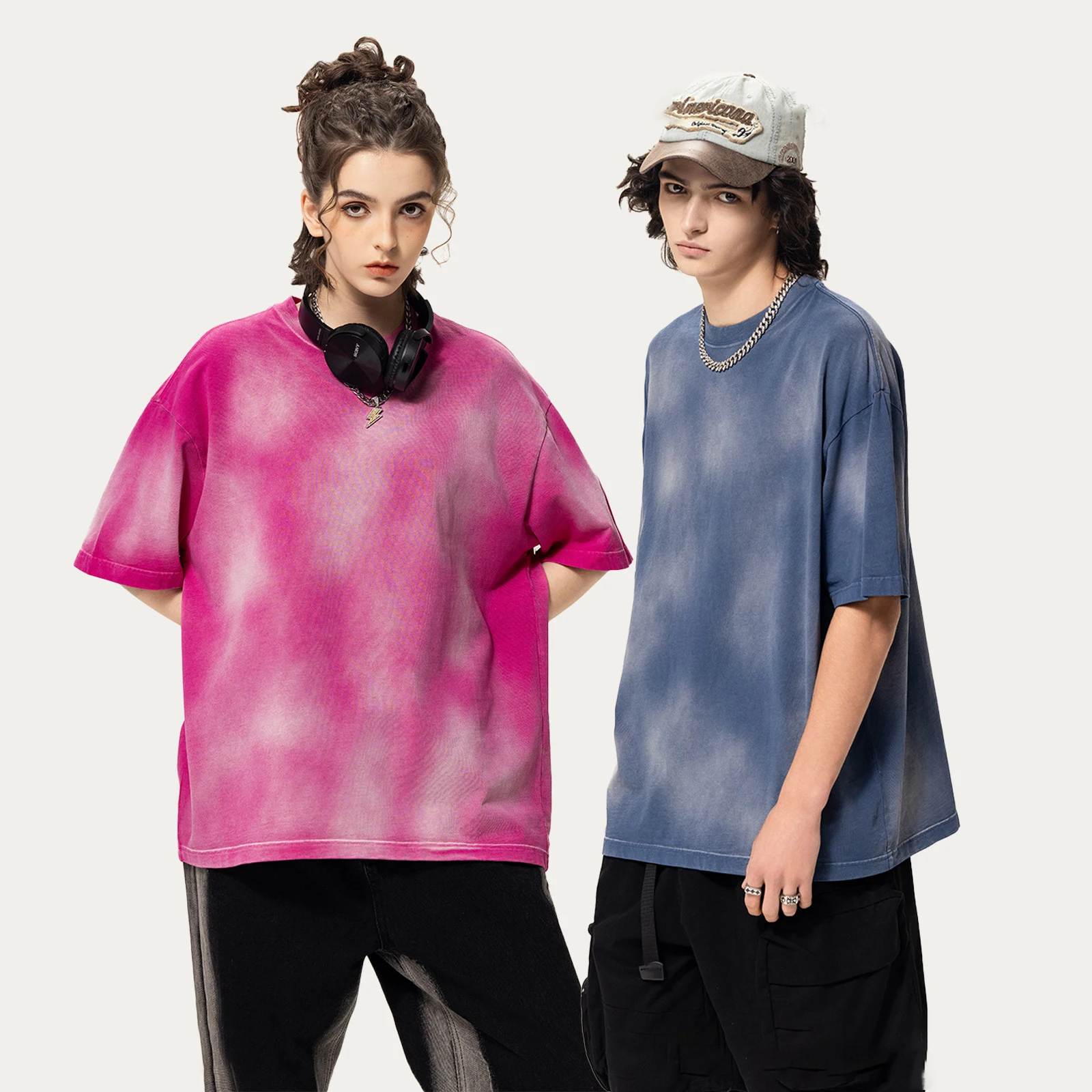 Streetwear 280 Gsm Oversized Washed TShirts - 图片 3