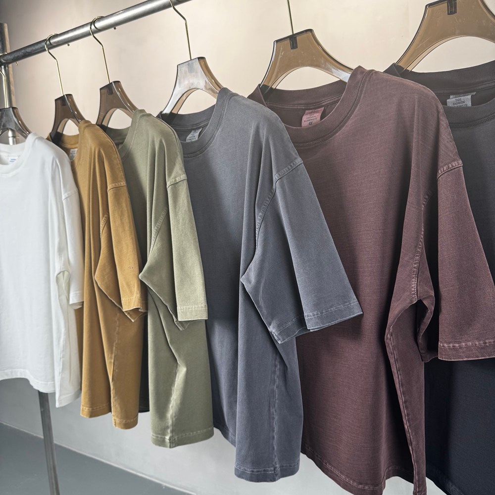 Boxy Acid Wash 100% Cotton 260 Gsm T-Shirts - 图片 3